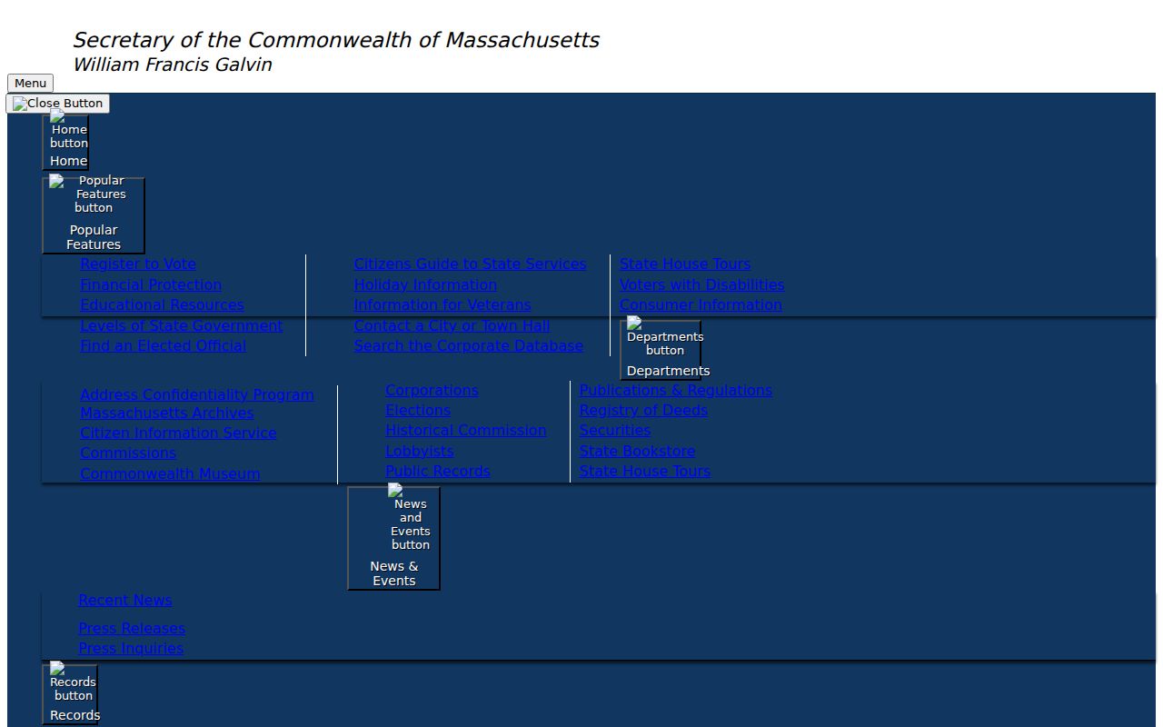 Hingham resident lookup Massachusetts corporation search form